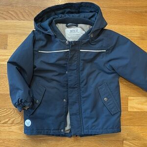 2T Wheat Hooded Jacket with removable hood navy